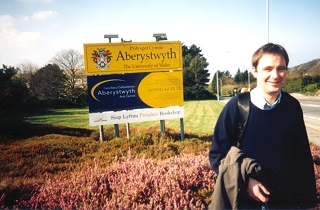 Colm after presentation in Aberystwyth.