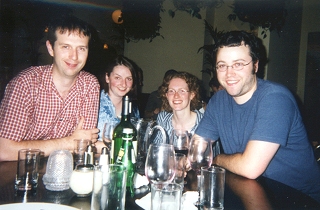 Last night(in Browne's) ... John, Shelagh, Josephine and Dara. 